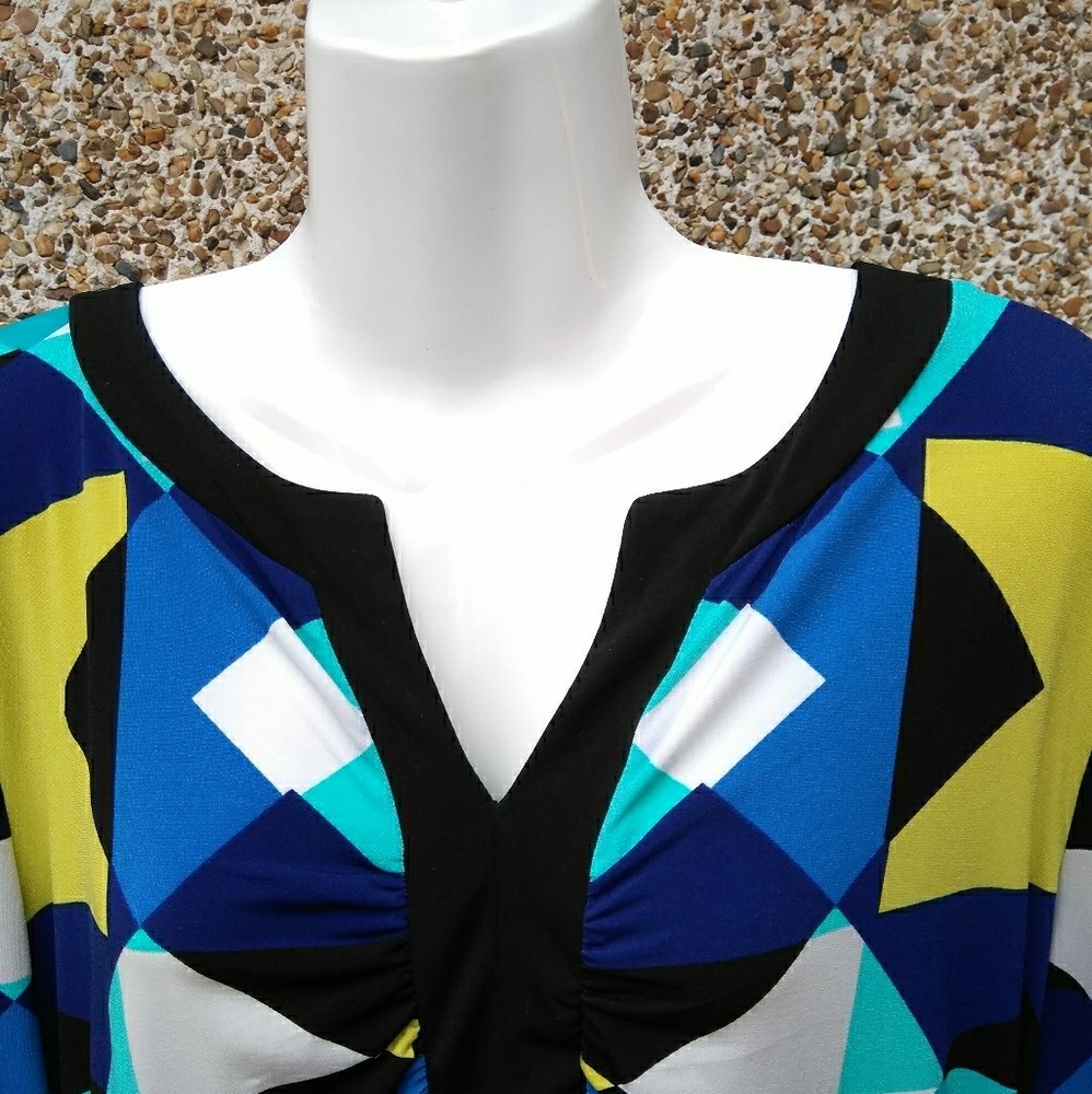 Valerie Stevens Geometric Tunic Dress XL